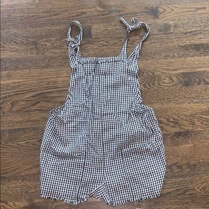 Gingham overalls